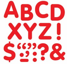 Bulletin Punch Out Sign Letters, Teachers Classroom Supplies, 3.5" Red, Reusable