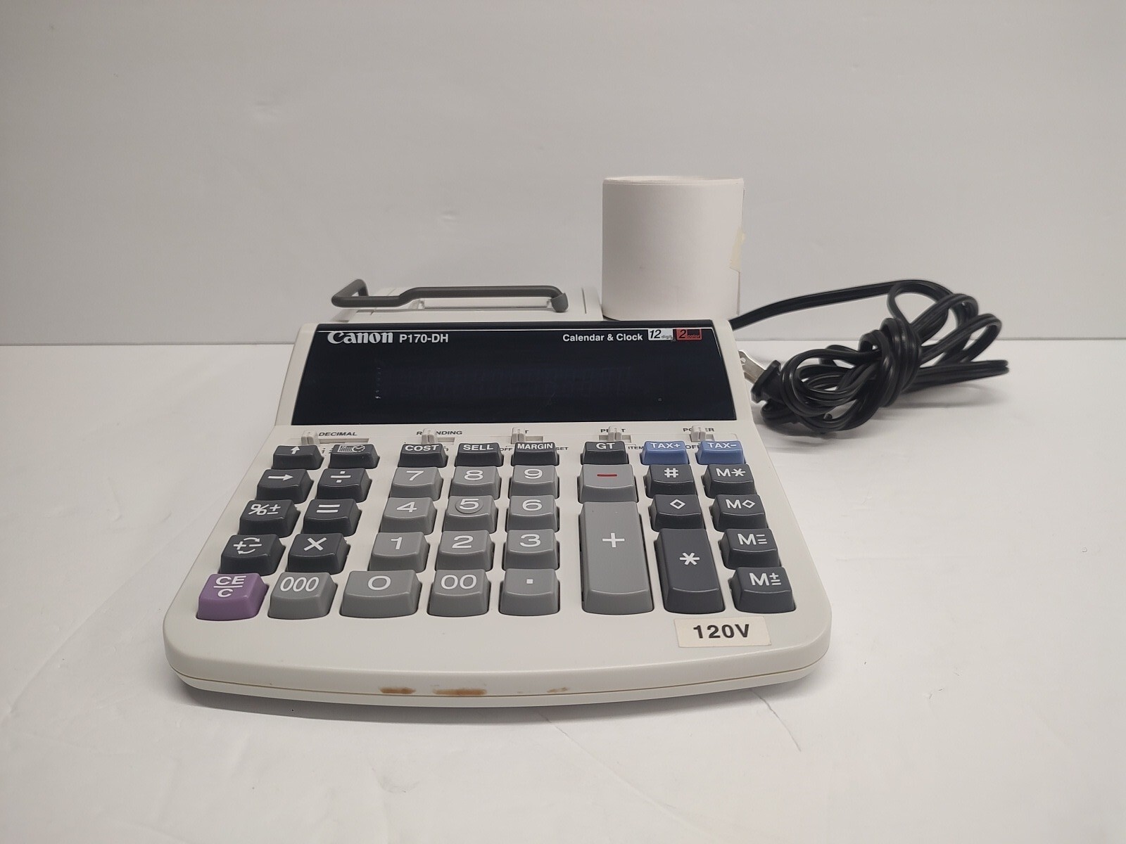 Canon P170DH 12Digit Printing Calculator Black/Red Print 2.3 Lines/Sec