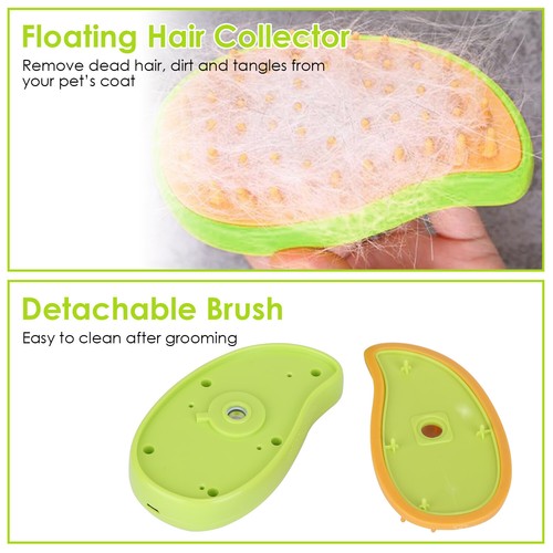 New 3 In 1 Cat Grooming Steam Brush USB Rechargeable Pet Massage Comb - Picture 7 of 8