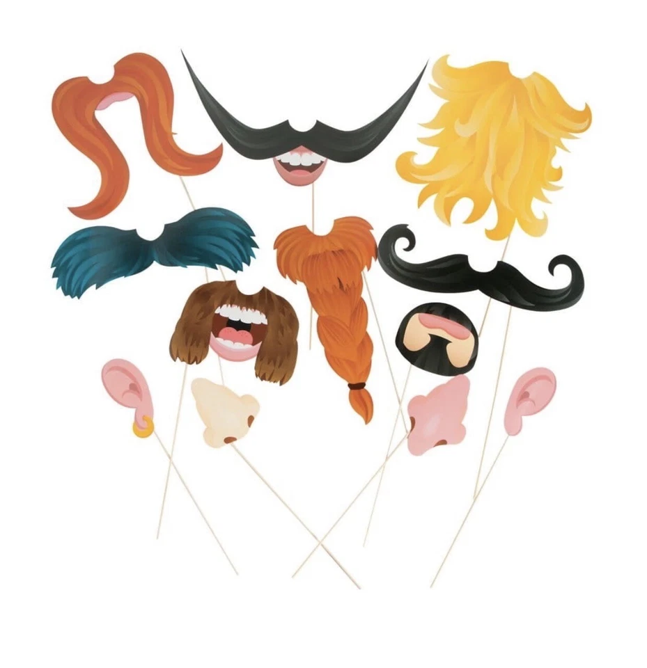 Funny Faces Party Photo Booth Props Decoration Selfie Accessories Wedding Props - Image 3 of 3