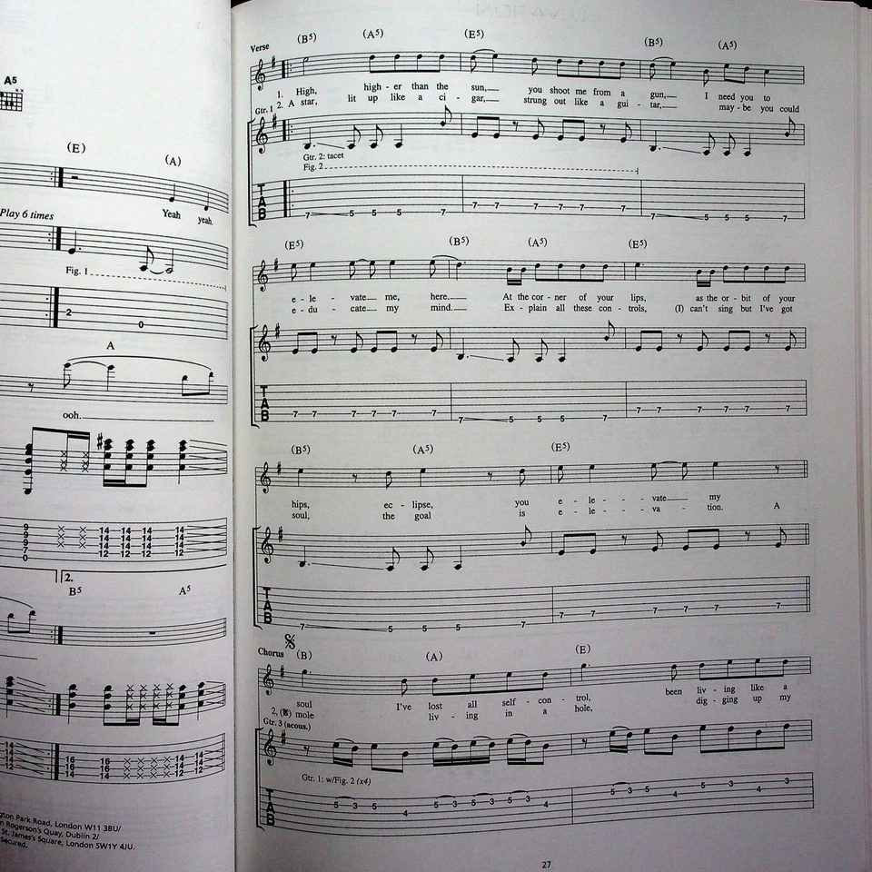 U2 All That You Can't Leave Behind Piano Vocal Guitar Tab Sheet Music Book - Image 4 of 4