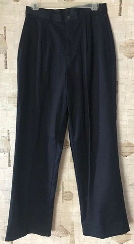 IZOD Navy Blue Pleated Front Khaki Chino Pants Boy’s Size 20R - Picture 3 of 9