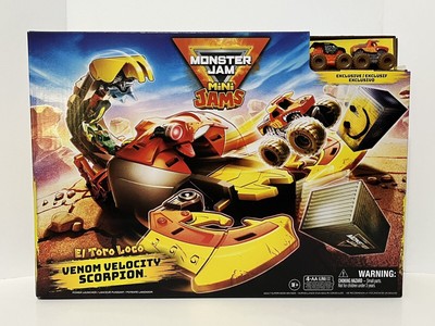 Monster Jam Mini El Toro Loco Venom Velocity Scorpion Playset 2 Exclusive Trucks
