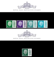 GB 2023 KCIII DEFINITIVES M23L Stamp Presentation Packs pair NVI + £2.20 S/A MNH