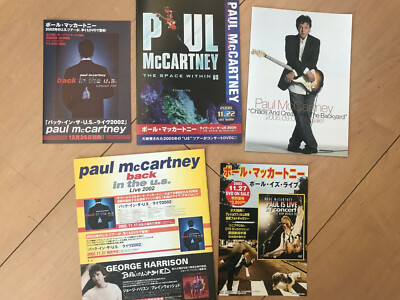 PAUL McCartney Japan flyer x 5 The Beatles Live Back in the US 
