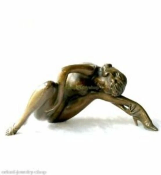 collectable Art hand carved bronze statue woman Sculptures big home deco carving - Image 4 of 4