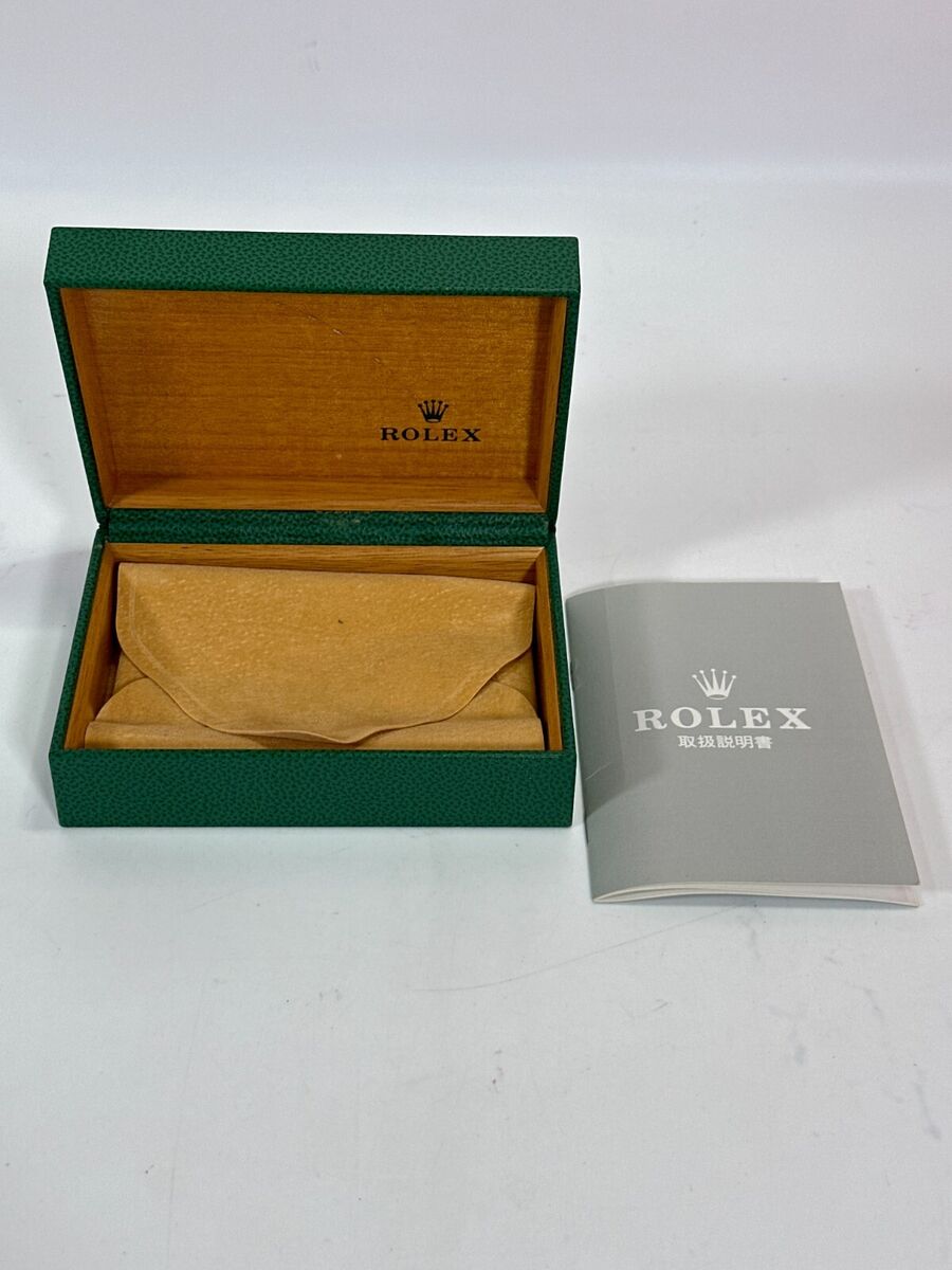 VINTAGE GENUINE ROLEX watch box case 68.00.55 green wood no VINTAGE GENUINE ROLEX watch box case 68.00.55 green wood no