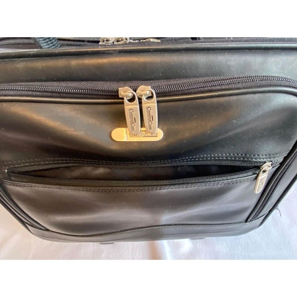 Compu Case Black Office On Wheels Professional Padded File Organized - Image 4 of 4