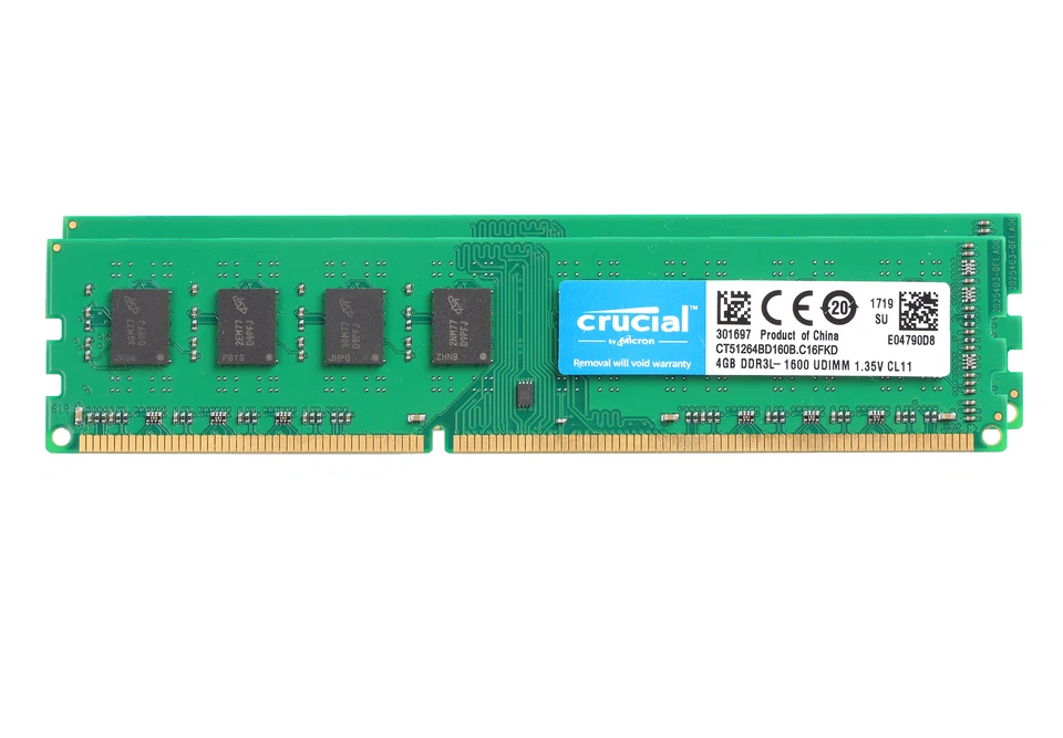 Crucial DDR3 1600MHz 8GB (2x 4GB) PC3-12800 Desktop DIMM 240pin Memory RAM 1.35V - Image 3 of 4