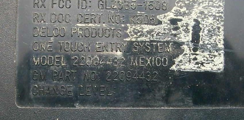 Cadillac Deville Sevilla Eldorado 1992-1996 sistema de entrada único toque 22094432 Foto 2 de 4