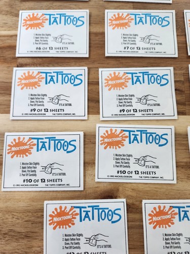 Lot Of 17 1993 Topps Nickelodeon Nicktoons temporary tattoos Ren Stimpy Rugrats - Picture 4 of 5