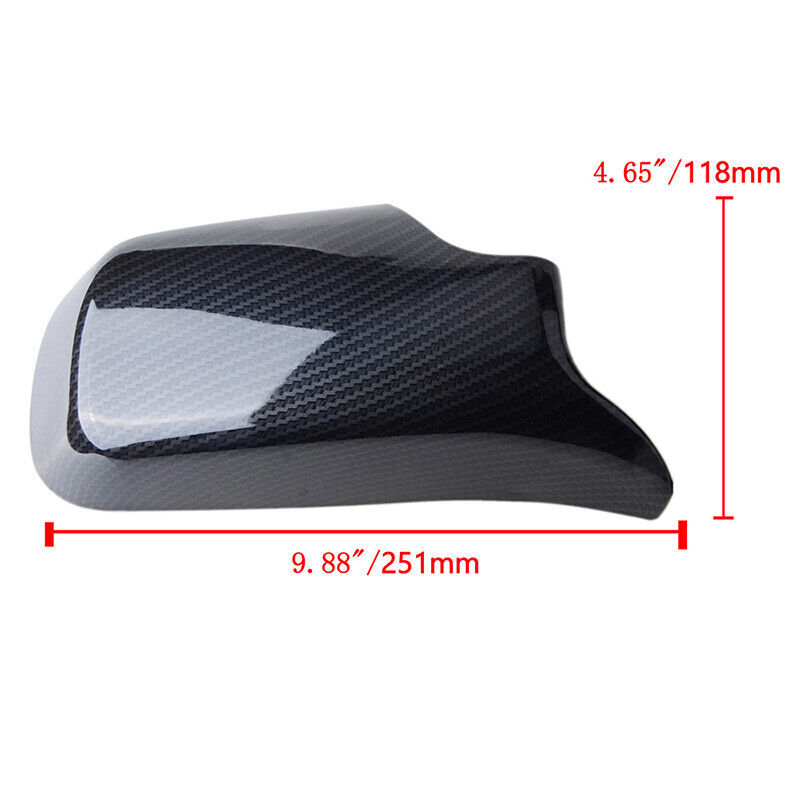 Carbon Fiber Side Mirror Cover Caps For BMW E46 3 Series Sedan (1998-2005) - Pair, ABS Material