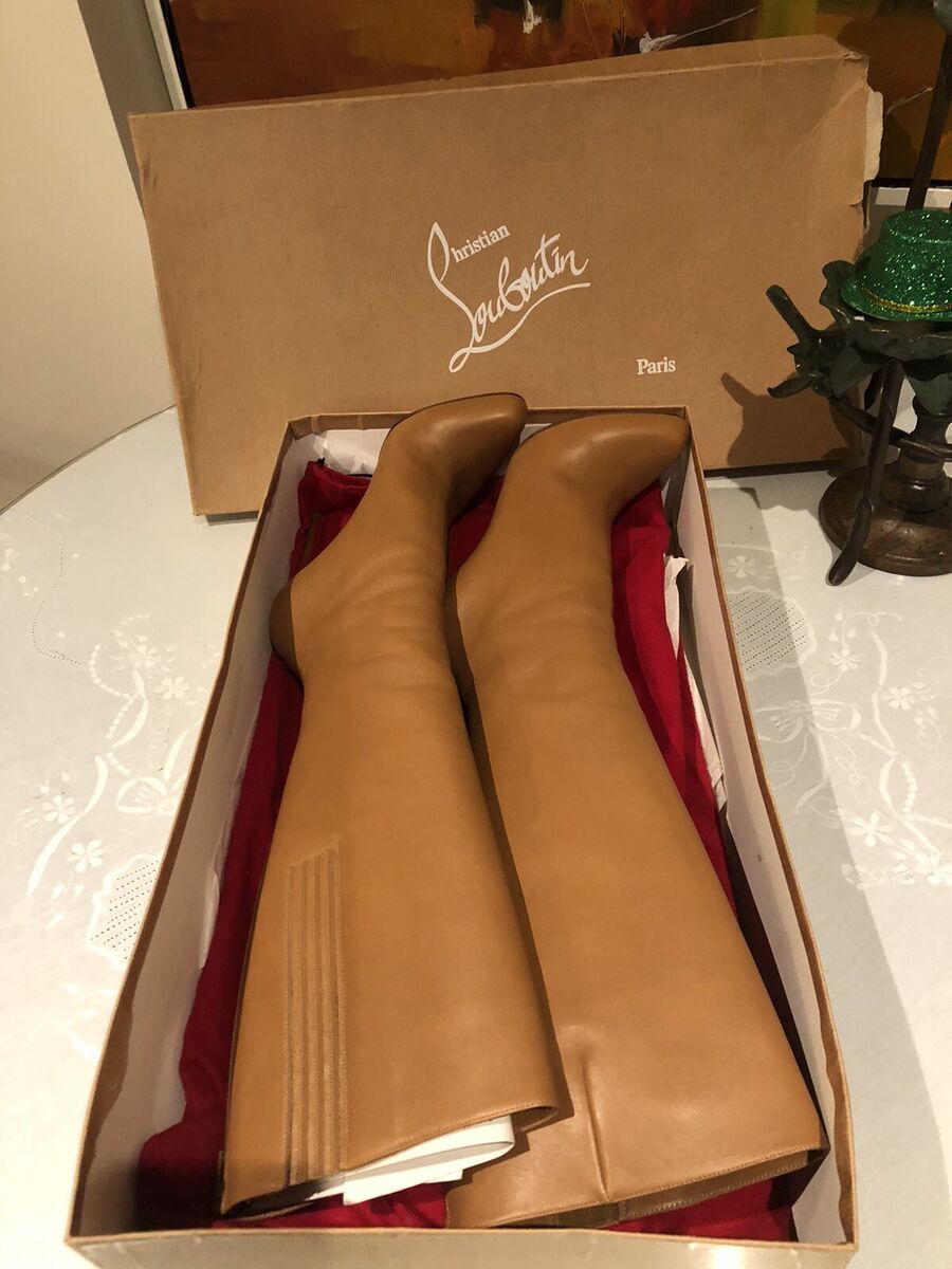 Christian Louboutin Bourge 100 Rodano Calf boots 38.5—Camel Christian Louboutin Bourge 100 Rodano Calf boots 38.5—Camel