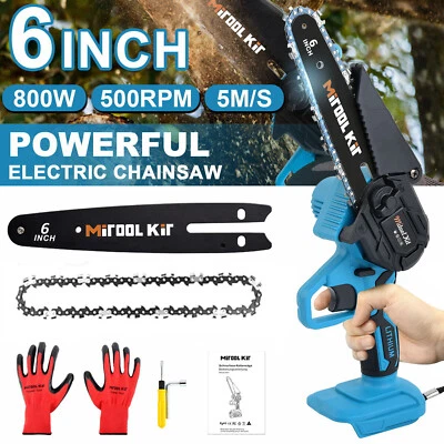 MITOOL 6inch Akku Kettensäge Mini Elektro Motorsäge Handkettensäge Für Makita 18V Akku