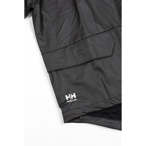 Chaqueta de lluvia Helly Hansen Voss reflectante impermeable con capucha y cremallera - Imagen 10 de 22