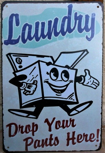Toilet laundry metal signs tin vintage cafe pub bar garage man cave workshop
