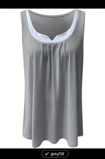 Camicia donna grigia nuova con bianco taglia 28