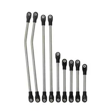 Stainless Steel Links Suspension Steering Linkage for 1/10 RC Crawler SCX10 III