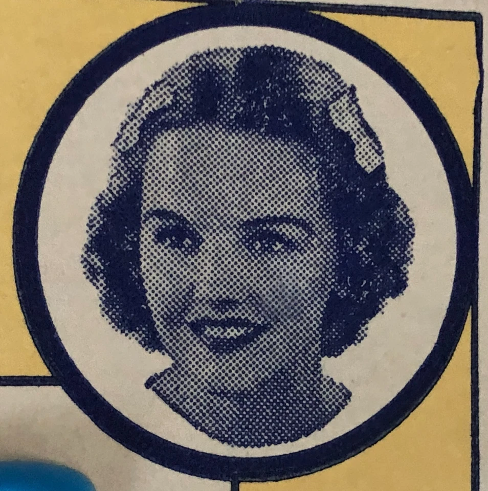 Pony Tail Barrette on Store Display Card Vintage Original 1950's GOODY BLUE Bow - Image 3 of 4