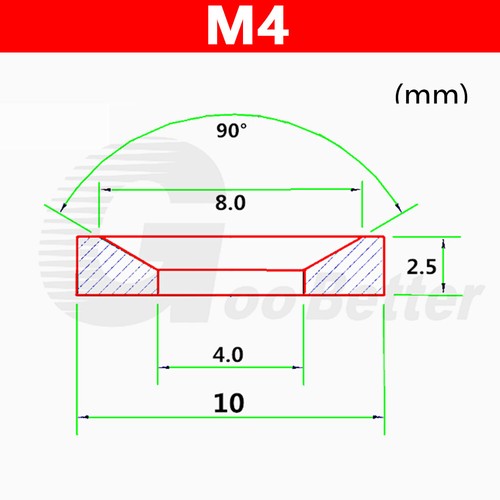 M2-M8 Aluminum Countersunk Cup Washer Gasket Screw Bolt Fender Bumper Motor Auto - Picture 12 of 15