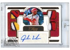 Jordan Walker 2023 Panini Three & Two Rookie Quad Patch Auto Card #QJA-JW 3/3