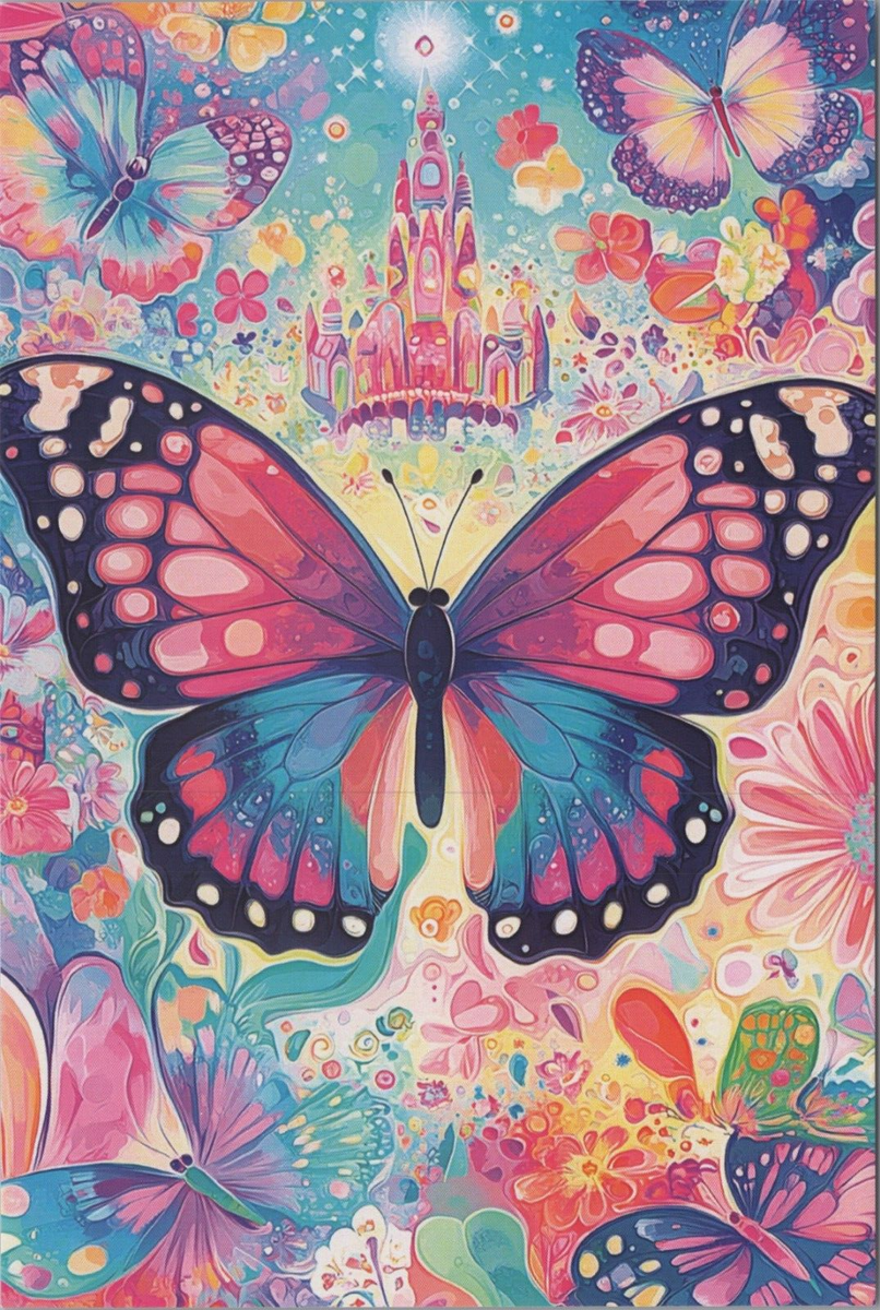 Butterfly Gradient ~ New 2024 Psychedelic Image Card 4