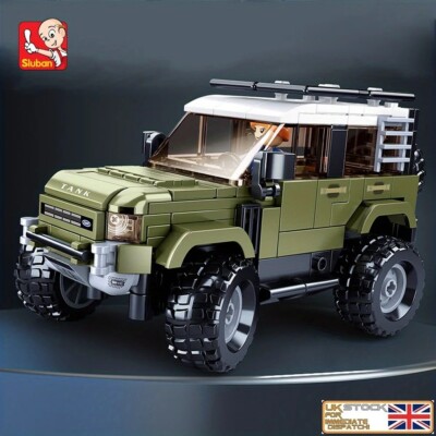LAND ROVER DEFENDER OFFROAD 4X4 GRÜN BAUSTEINE JUNGE GEBURTSTAG GESCHENK MONTAGE