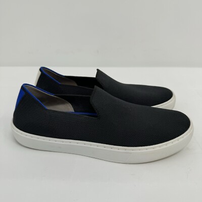 Rothy\'s Black & White Knit Slip-On Loafers with Blue Trim s-l400.jpg main image 4