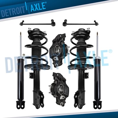 2.4L Front Steering Knuckles Wheel Hubs Struts Shocks Sway Bars for 2011 Optima