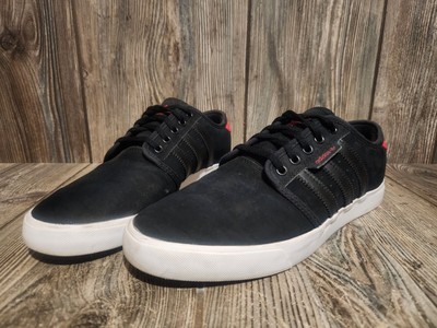 Men's Adidas Seeley Scarlet LHV 029005 Black/Black Stripe Sneakers Size 8 | eBay