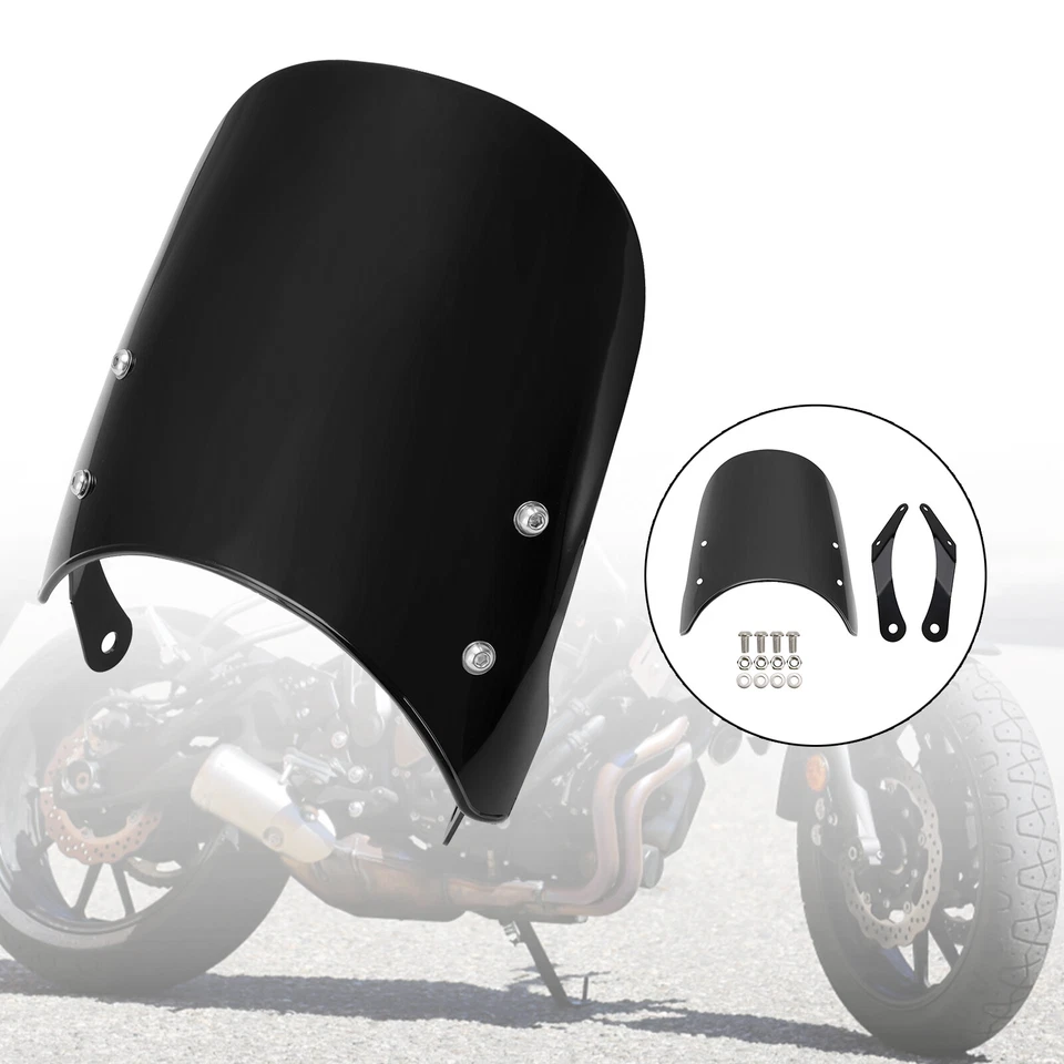 Windshield WindScreen for YAMAHA XSR 700 900 HONDA CB400 CB1100 CB1300 BLK #3 — 第 2/4 张图片