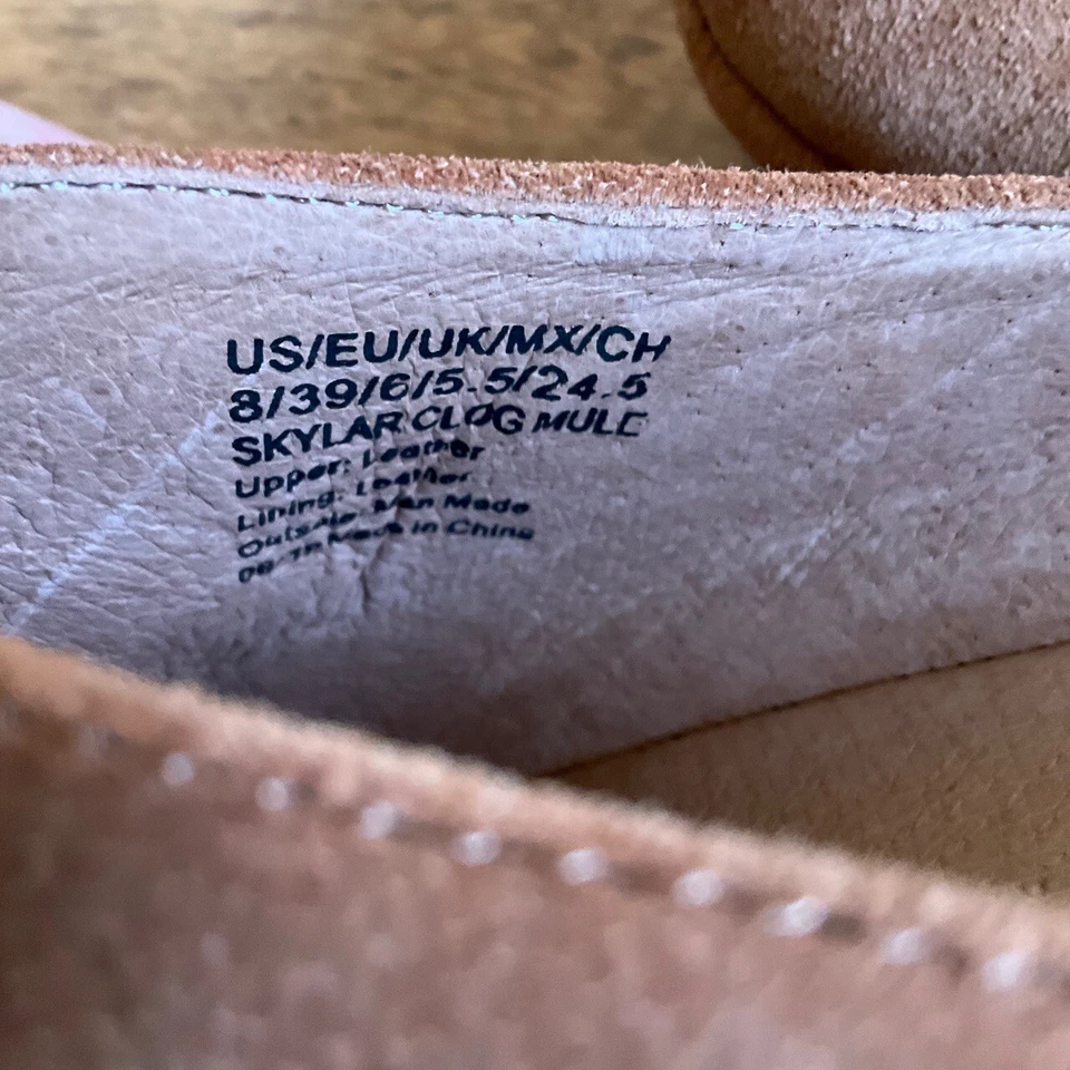 Mules de cuña Gentle Souls de Kenneth Cole marrón gamuza punta cerrada Slipon cómodos S Foto 2 de 4