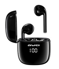 Awei T28P TWS Bluetooth Earphones Wireless Earbuds Waterproof LED Display Touch 