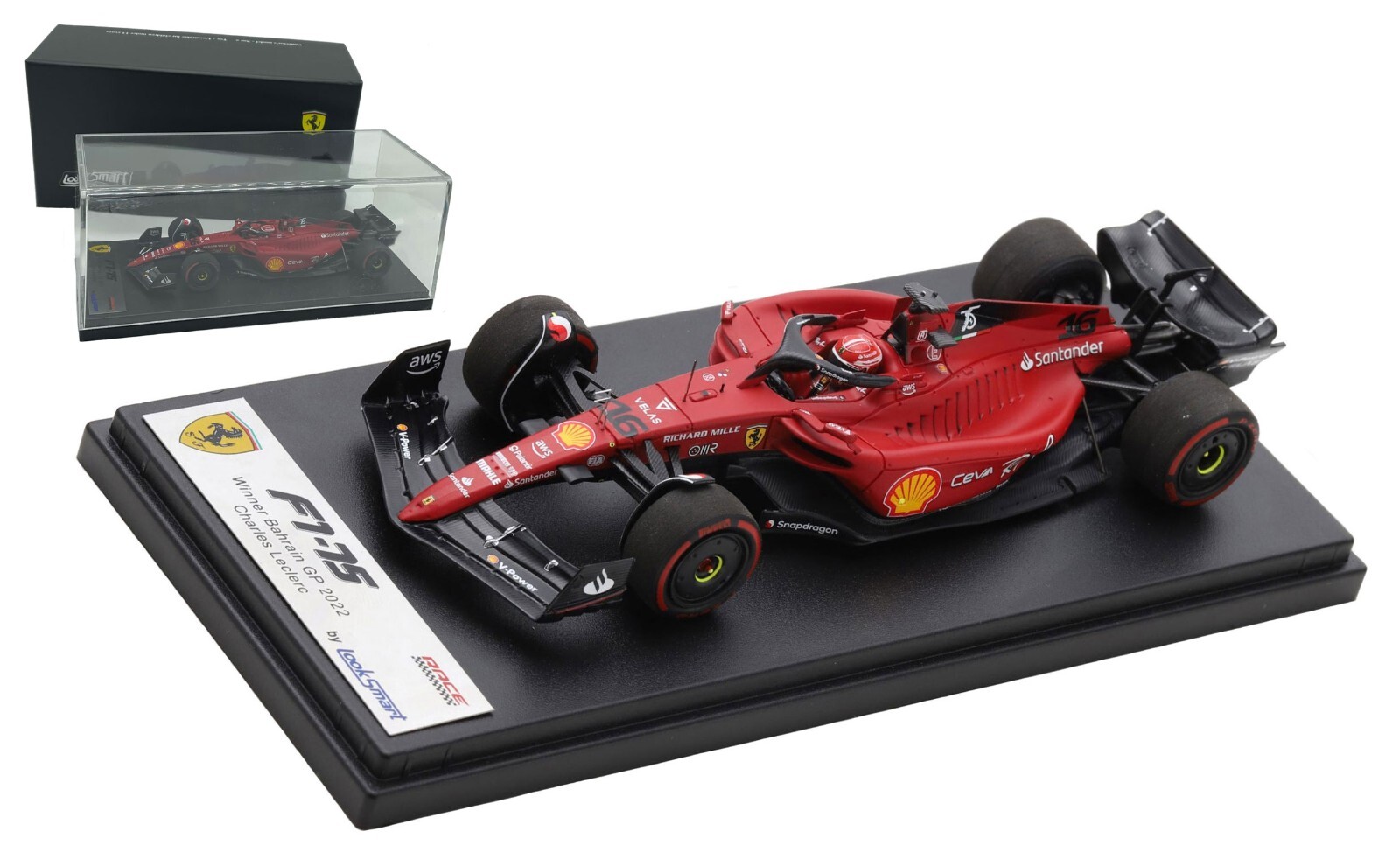 Looksmart LSF1041 Ferrari F1-75 #16 Bahrain GP 2022 - Charles Leclerc 1/43 Scale