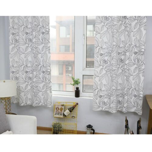 Leaf Pattern Curtain Living Bedroom Room Drape Window Curtain Home Decor - Picture 12 of 12