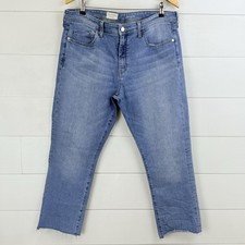 Anthropologie Pilcro Slim Boyfriend Raw Hem Ankle Jean Raindrop Women 32