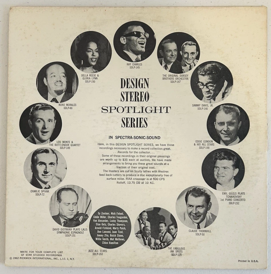 Spotlight On Ray Charles 1963 Vinyl LP Record (VG) SDLP145 - Image 4 of 4