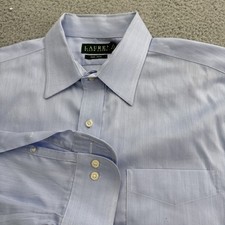 LRL Lauren Ralph Lauren Dress Shirt 17 32/33 Regular Fit Non Iron Herringbone
