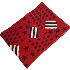 Simonetta Stars & Stripes Patriotic Infinity Scarf Red Blue Americana