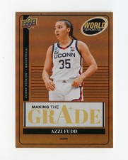 2024 UD World Sports #MTG-AF Azzi Fudd Orange Foil Making the Grade /499