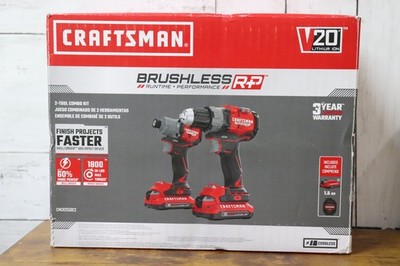 Craftsman 20V Brushless RP Drill Impact Combo Kit Sealed New