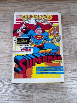 SUPERMAN Das Spiel Commodore 64 - Retro Vintage Komplett RAR DC Klassiker Kostenloser Versand