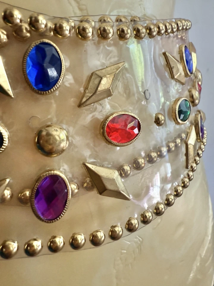 Vintage 80s Clear Rhinestone Belt - Image 3 of 4