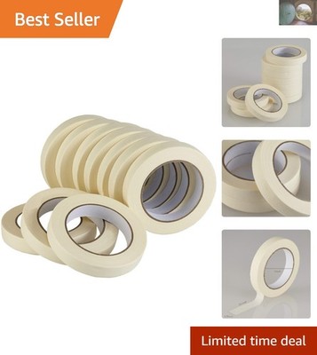 General Purpose Masking Tape 10 Rolls 0.75 inch x 55 Yards for Painting & Crafts