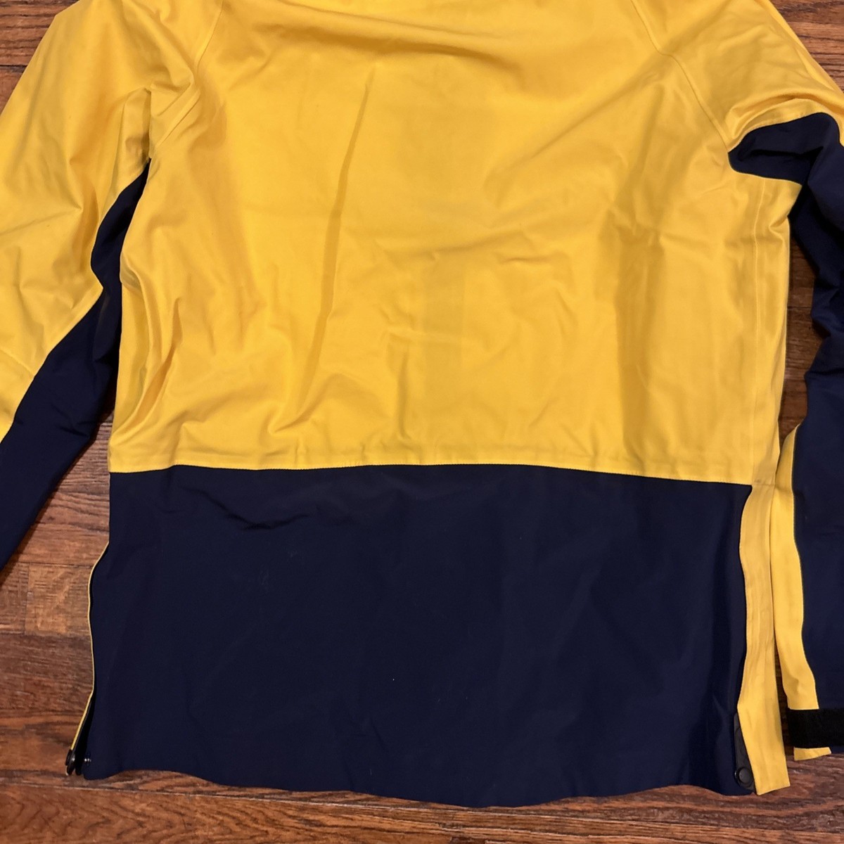 RLX Polo Ralph Lauren Yellow Hooded Rain Tech Jacket Mens Size