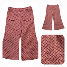 Vintage 70s flare leg bell bottom pants psychedelic knit children sz 4T