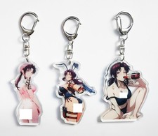 3PCS Revy and Bunny Black Lagoon Acrylic Keychains Key Charms Rings You Pick