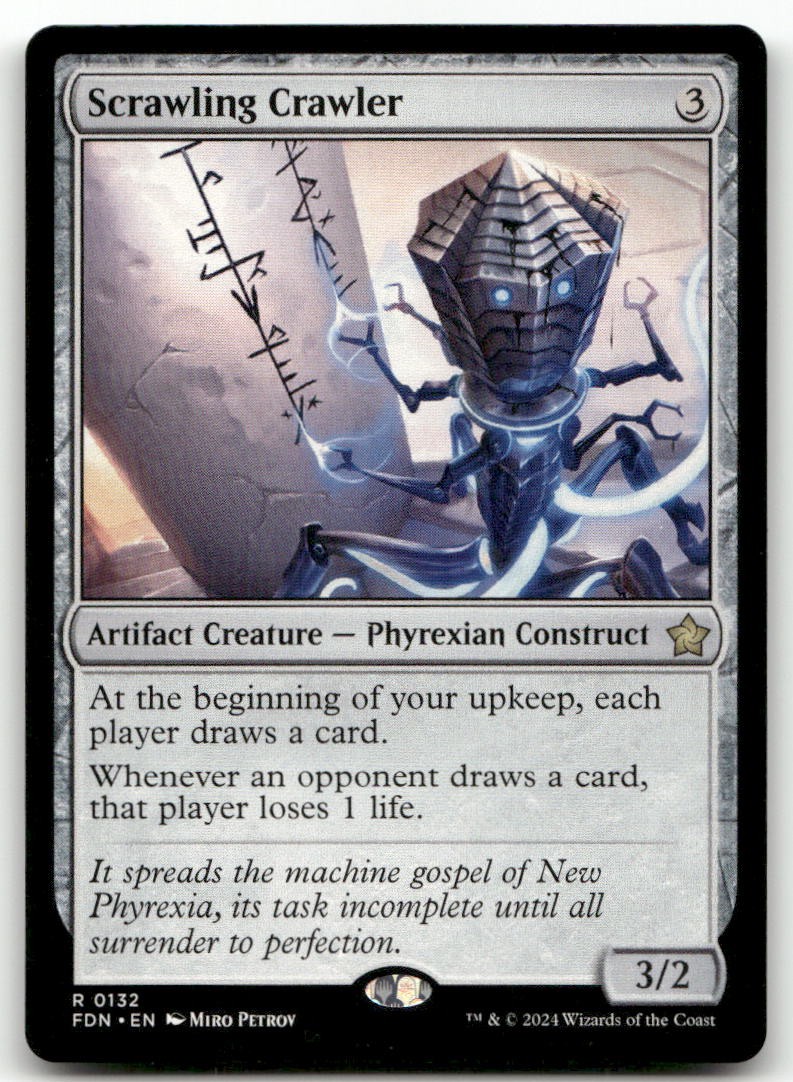 Scrawling Crawler #132 (NM) Foundations FDN Magic MTG