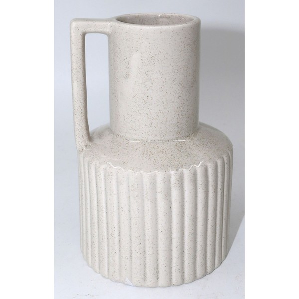 Porzellanvase Blumenvase Pflanzvase Dekovase Mit Henkel 10X10X16 Cm Design Vase-image