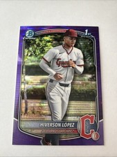 2025 Bowman Chrome Prospects Hiverson Lopez #BCP-196 Purple Geometric  /250